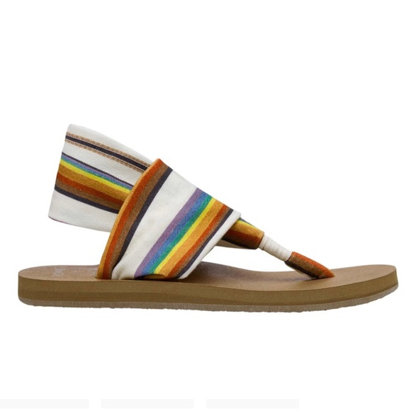 Sanuk Other - Sanuk x Pacific Pride Sling Flip Flop Sandals-Rainbow Stripe-Men’s 14-Summer-NEW